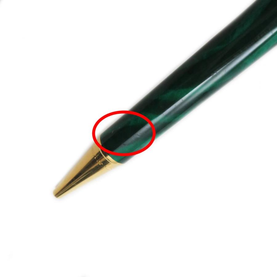 良品○Cartier カルティエ トリニティ マラカイト ロゴ入り ツイスト式 