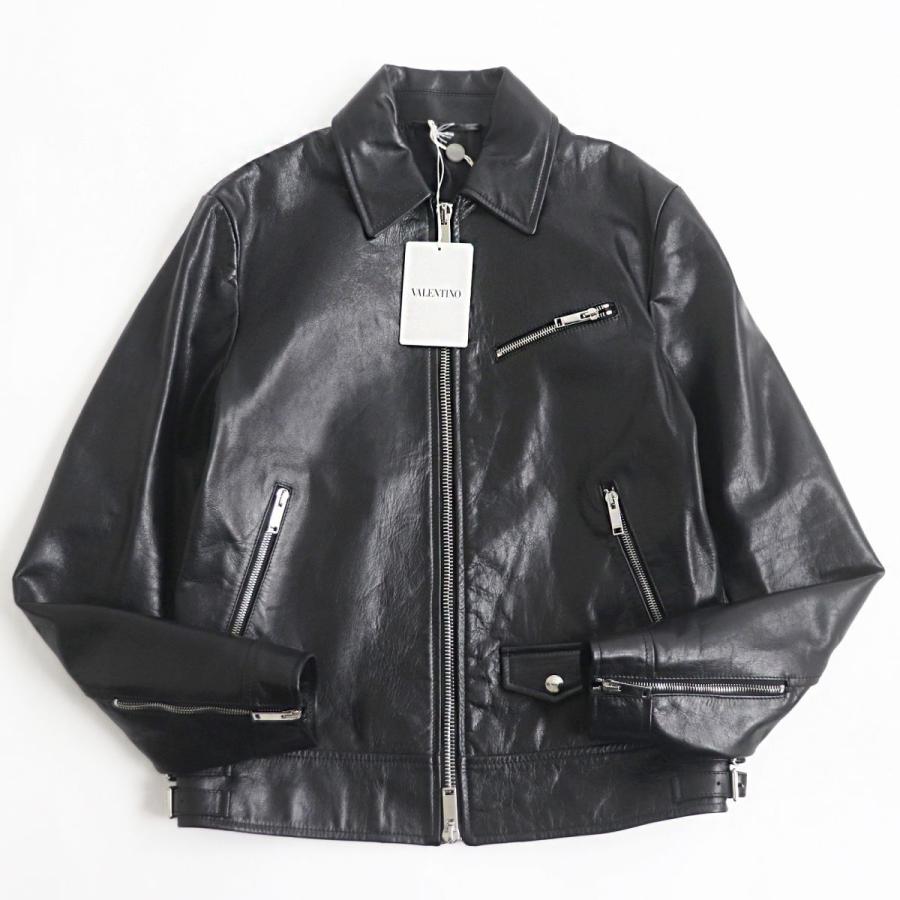 未使用品○VALENTINO ヴァレンティノ TV3NA02L5TD ナイトウルフ レザー 