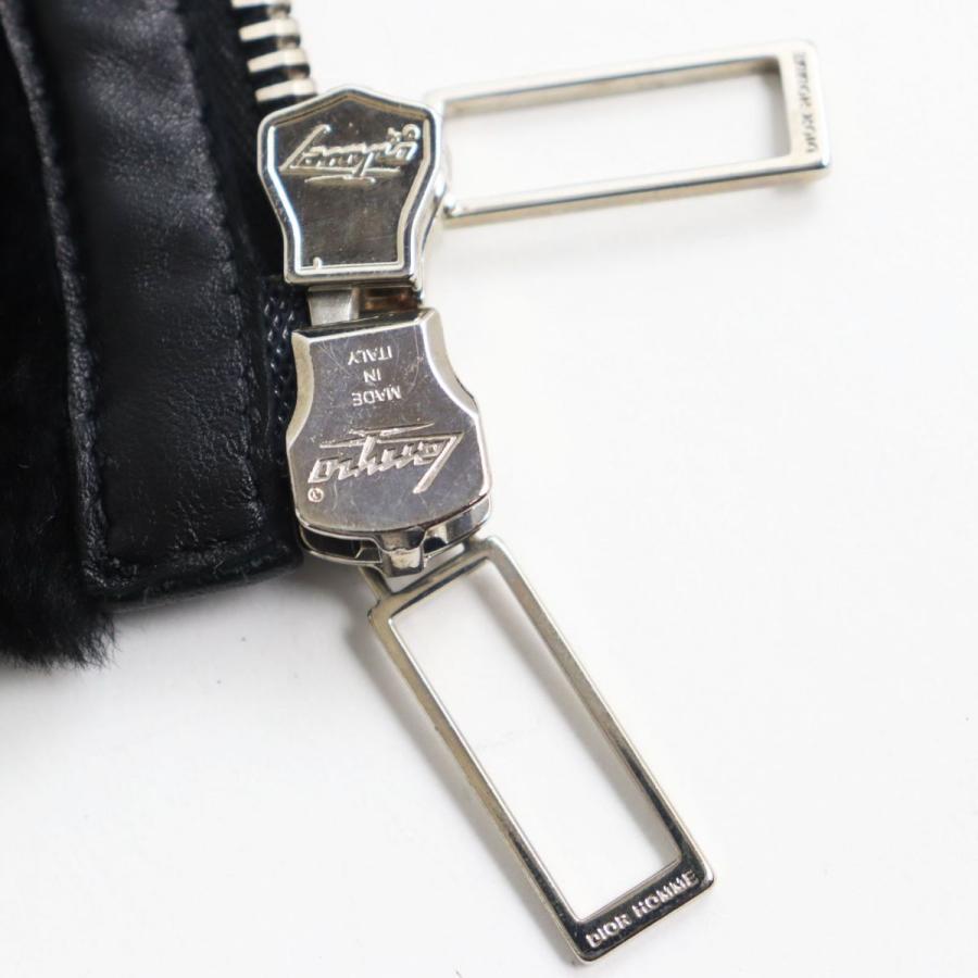 良品○DiorHOMME ディオールオム レザー使い WZIP ムートン 良品○DiorHOMME ディオールオム レザー使い WZIP ムートン