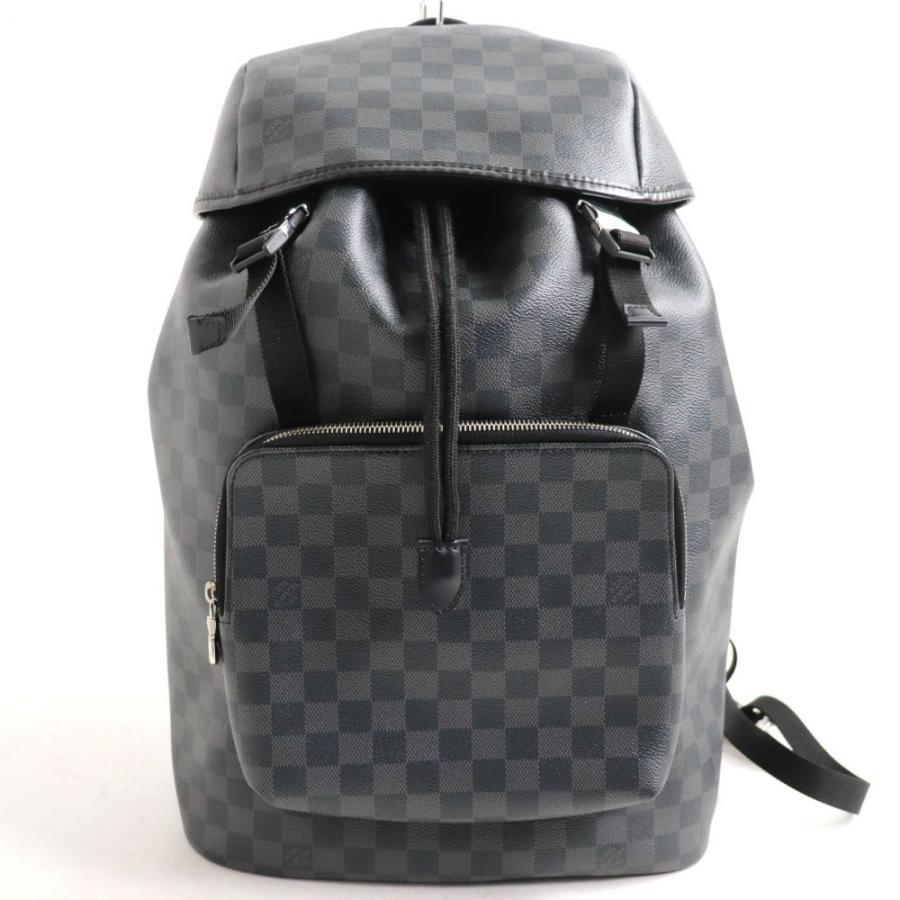 美品 Louis Vuitton バッグ ルイヴィトン N ダミエグラフィット N ザック バックパック リュック メンズファッション メンズ Q08 St フランス製 シルバー金具 Greenヤフーショッピング店 正規品ンストアの
