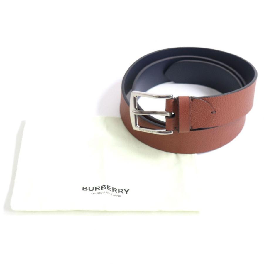 驚きの価格 ロゴ刻印入りバックル バーバリー 美品 Burberry レザーベルト メンズ 保存袋付き イタリア製 40 100 シルバー金具 ブラウン ベルト Binghamtonhots Com