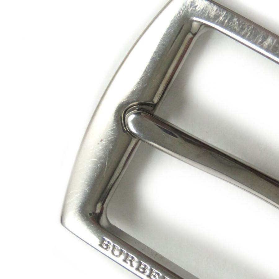 驚きの価格 ロゴ刻印入りバックル バーバリー 美品 Burberry レザーベルト メンズ 保存袋付き イタリア製 40 100 シルバー金具 ブラウン ベルト Binghamtonhots Com