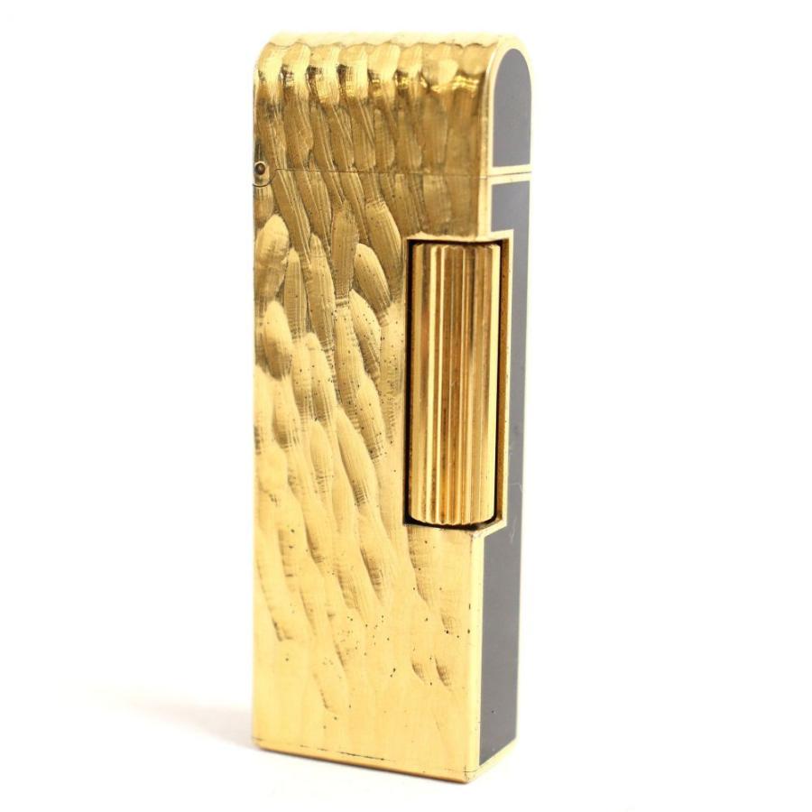 超特価激安 美品 Dunhill ダンヒル Us Re ローラータイプ ガスライター ゴールド ブラック スイス製 着火確認済み 新品即決 Esiba Tg
