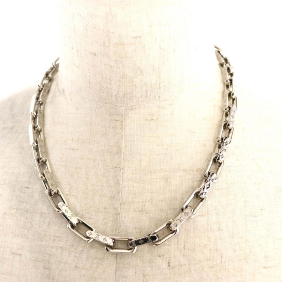 極美品 年製 ルイヴィトン M コリエ チェーン モノグラム ネックレス シルバー イタリア製 箱 保存袋付き メンズ Q11 St Greenヤフーショッピング店 通販 Yahoo ショッピング