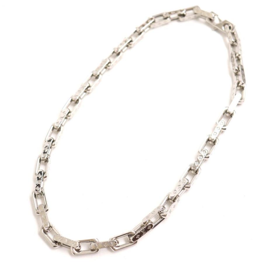 極美品 年製 ルイヴィトン M コリエ チェーン モノグラム ネックレス シルバー イタリア製 箱 保存袋付き メンズ Q11 St Greenヤフーショッピング店 通販 Yahoo ショッピング