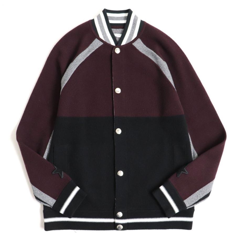 受賞店舗 美品 16年aw ジバンシィ 16f スターパッチ ニットスタジャン バーシティジャケット ワインレッド ブラック L 正規品 メンズ 人気満点 Www Thedailyspud Com