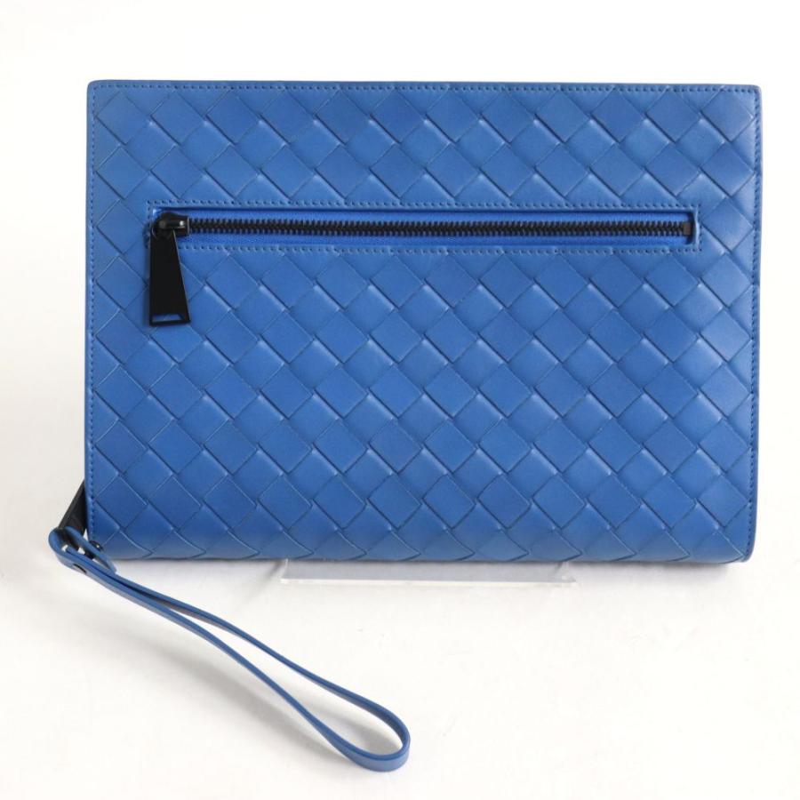 美品 ボッテガヴェネタ イントレチャート レザー クラッチバッグ ドキュメントケース ブルー イタリア製 保存袋付き メンズ Q12 St Greenヤフーショッピング店 通販 Yahoo ショッピング