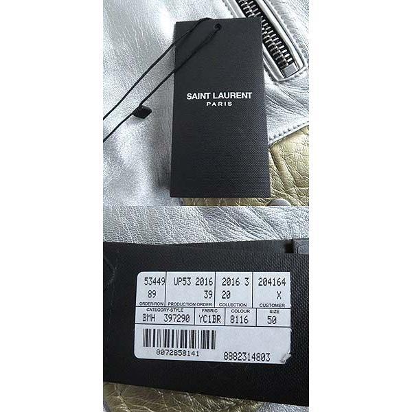 【ドリーム池田店】未使用品　SAIN LAURENT　ダブルライダースジャケット　16SS　397290　IKD-778 未使用品▽2016年製 サンローランパリ 397290 L01 ラムレザー ダブル