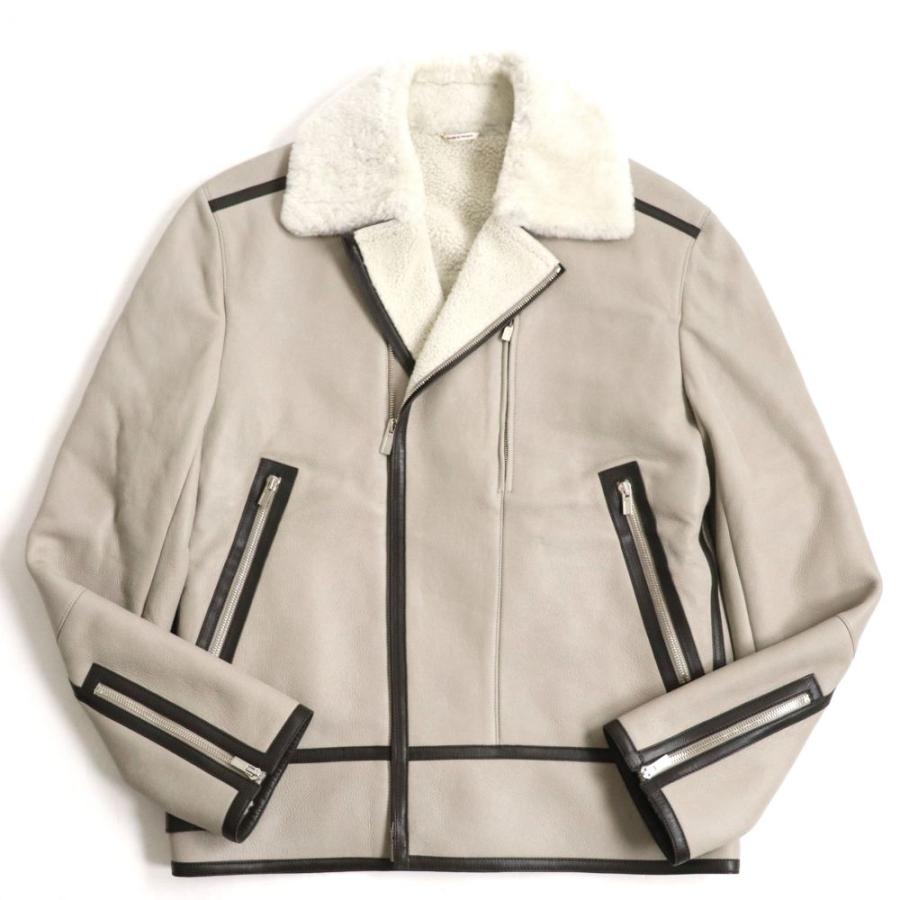 極美品 Hermes エルメス レザーパイピング ダブルzipup ムートンジャケット フライトジャケット ベージュ系 46 フランス製 メンズ Q14 St Greenヤフーショッピング店 通販 Yahoo ショッピング