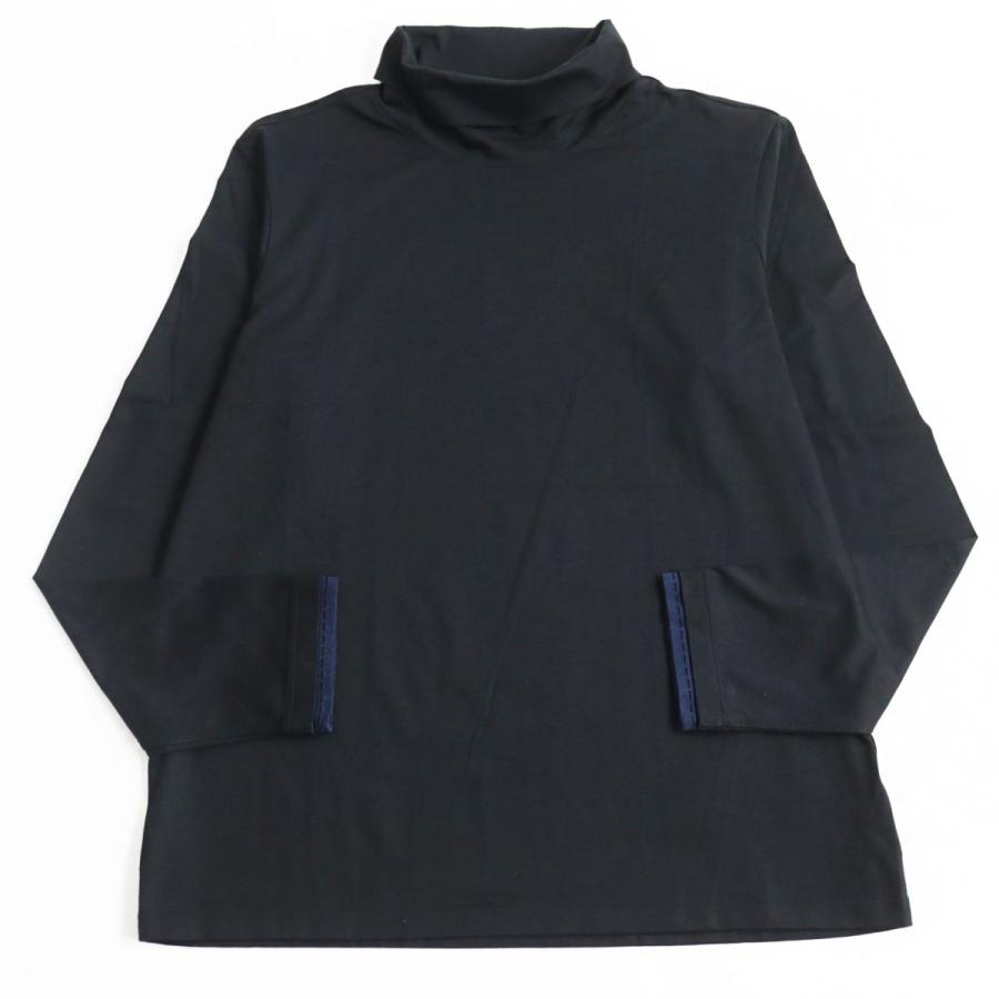 未使用品○23AW HERMES エルメス タートルネック 袖口切替デザイン 