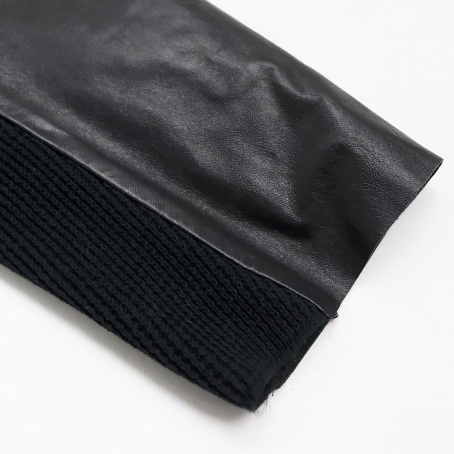 Paul Smith 未使用品○Paul ポールスミス ラムレザー ニット切替