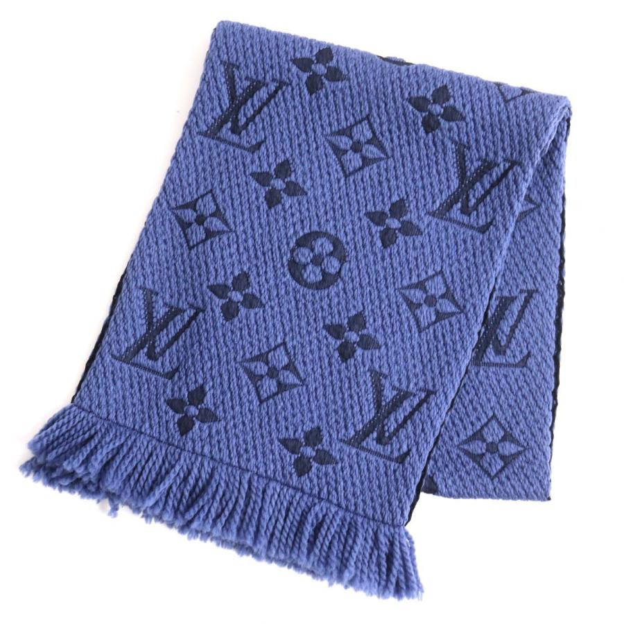 ルイヴィトン エシャルプロゴマニア M70812 ブルー シルクウール