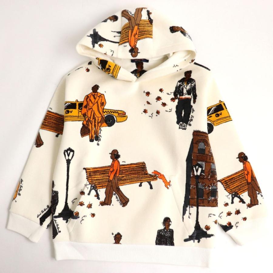 未使用品◇19AW ルイヴィトン NEW WALKERS Print Hoodie 総柄 パイル地