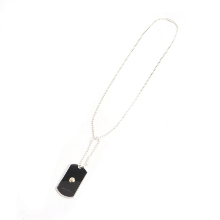 美品◇グッチ グラミーアワード ドッグタグプレート SV925×K18 ボール 