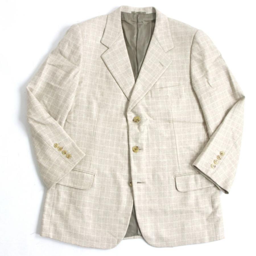 極美品 Hermes エルメス 格子柄 カシミヤ シルク シングルジャケット テーラードジャケット ベージュ 50 イタリア製 メンズ R08 St Greenヤフーショッピング店 通販 Yahoo ショッピング