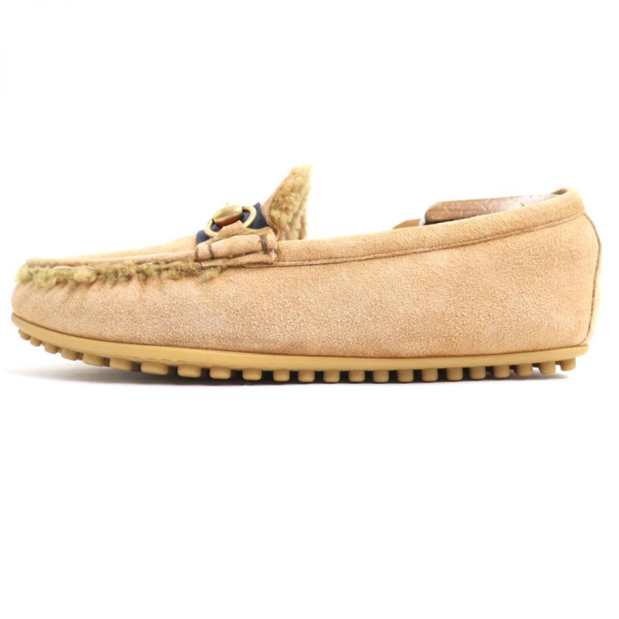 極美品◇GUCCI グッチ 497114 スウェードレザー シャーリングムートン