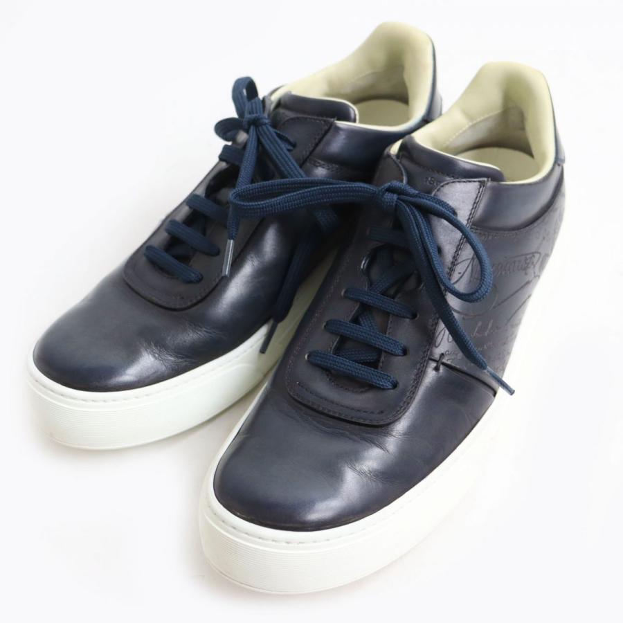 ベルルッティBERLUTI ネイビーレザー スニーカー