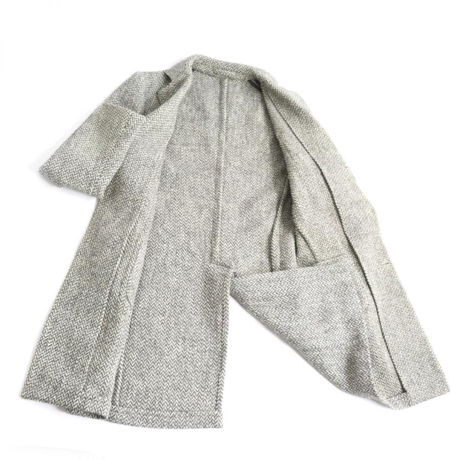 美品◇LARDINI ラルディーニ ヘリンボーン柄 ウール×コットン