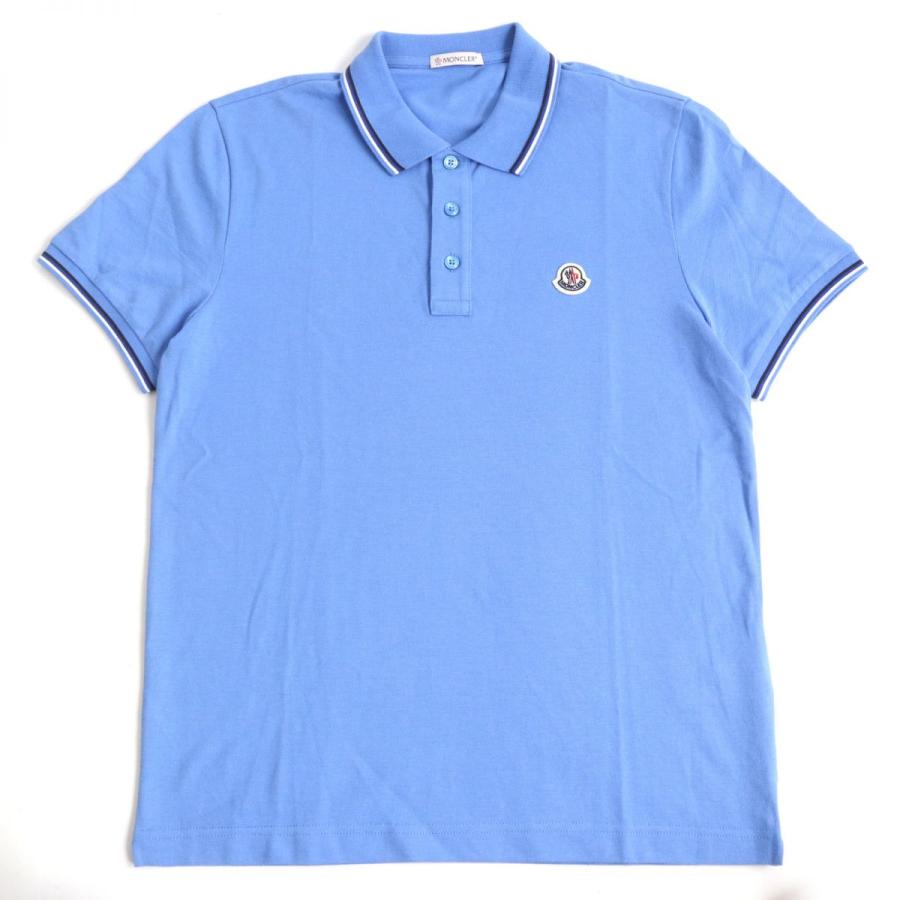 美品　モンクレール　ポロシャツ　MAGLIA　ライン　半袖　ロゴワッペン 美品 モンクレール ポロシャツ MAGLIA ライン 半袖 ロゴワッペン
