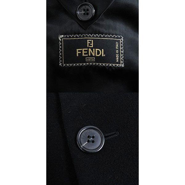 美品□FENDI/フェンディ ロゴボタン付き ウール100% チェスター 美品□FENDI/フェンディ ロゴボタン付き ウール100% チェスター
