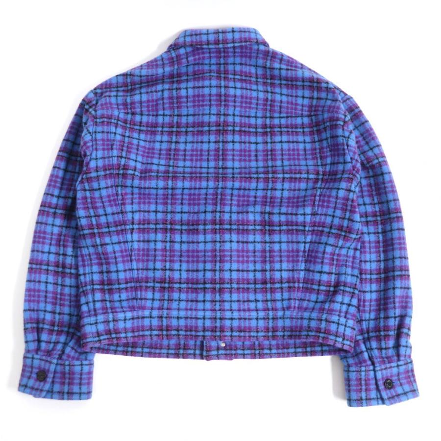 ⭐️現行極美品⭐️ルイヴィトン 19AW フランネルウールブルゾン　チェック　青 極美品□19AW 定価￥320,100 ルイヴィトン チェック柄 クロップド