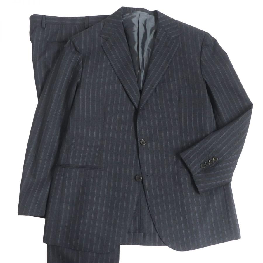 Sartorio サルトリオ ウール ストライプ柄 スーツ セットアップ 48