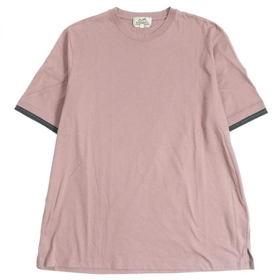 美品□22SS HERMES/エルメス ステッチデザイン コットン100％ クルー 