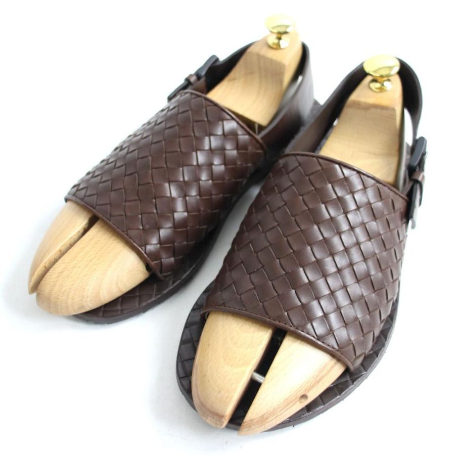 定番 イントレチャート 美品 ボッテガヴェネタ バックストラップサンダル レザーサンダル メンズ 箱付き イタリア製 39 ダークブラウン サンダル Www Rankinengineering Com