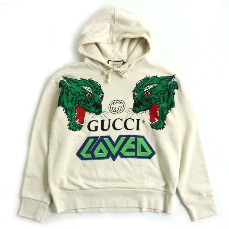 GUCCI プルオーバーパーカー タイガーパッチ刺繍-