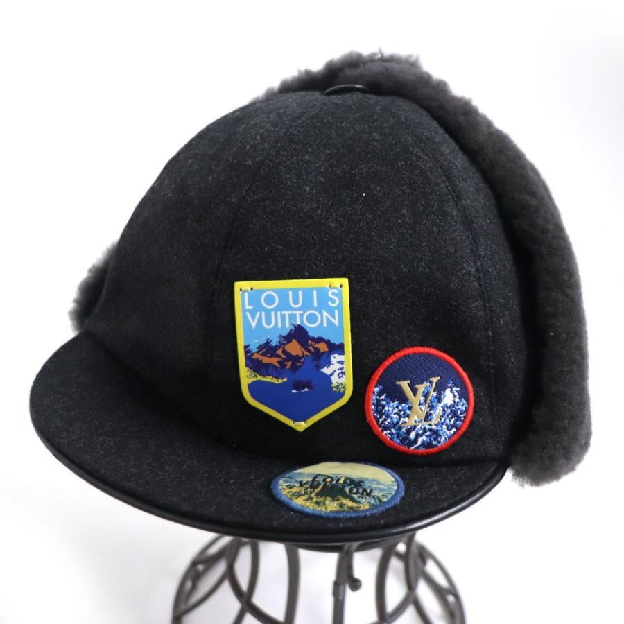 美品□ルイヴィトン M71199 ファー アルプス ウール×カシミヤ フライト