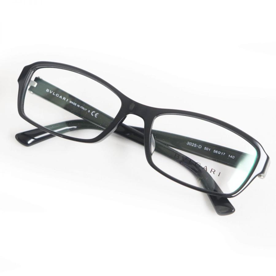 未使用品□BVLGARI/ブルガリ 3025-D ロゴ入り スクエア型 デモレンズ 