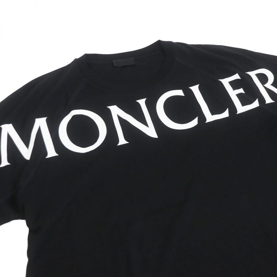 美品□21SS MONCLER/モンクレール MAGLIA GIROCOLLO ロゴワッペン コットン100％ クルーネック 半袖Tシャツ/カットソー ブラック XL 正規品｜brand-td-store｜02