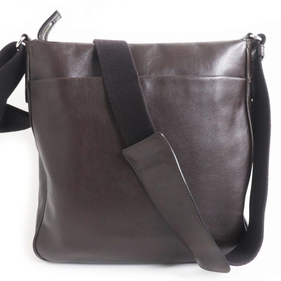 美品□BALLY/バリー OISTON-MD ストライプ 斜め掛け レザー ショルダー