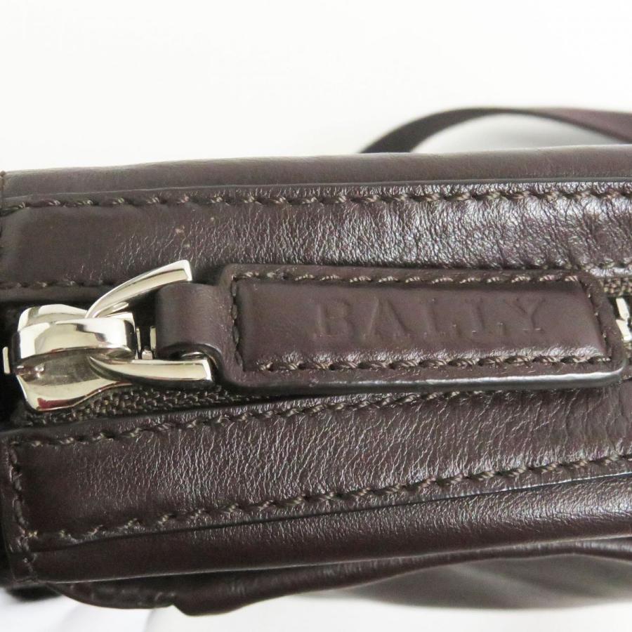 美品□BALLY/バリー OISTON-MD ストライプ 斜め掛け レザー ショルダー