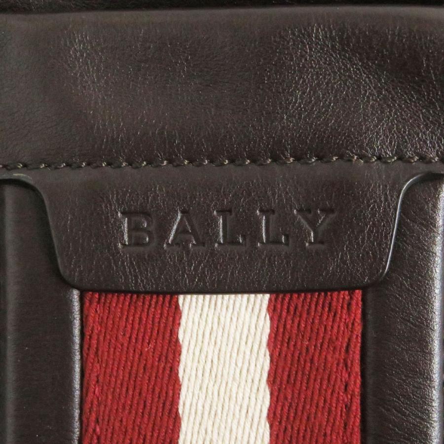美品□BALLY/バリー OISTON-MD ストライプ 斜め掛け レザー ショルダー