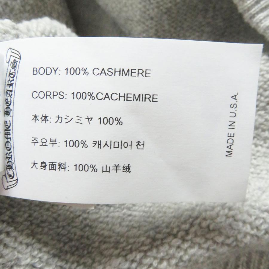 良品□CHROME HEARTS/クロムハーツ カシミヤ100％ スリーブロゴ