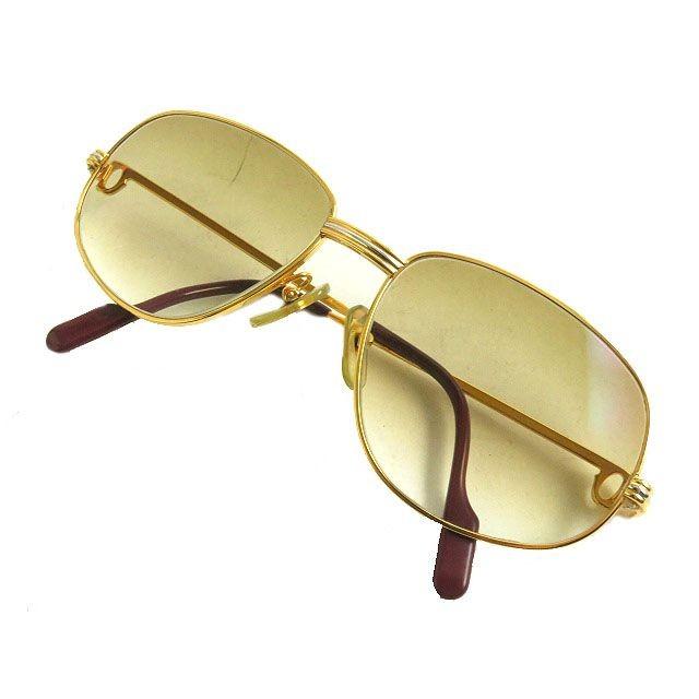 美品 Cartier カルティエ ゴールドフレーム グラデーションレンズ メガネ アイウェア 5416 度入り フランス