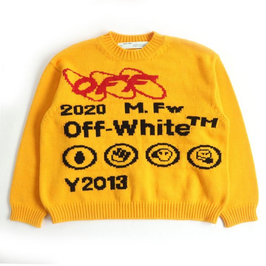 極美品□19AW Off-White Industrial Y013 Crewneck Jumper クルー 