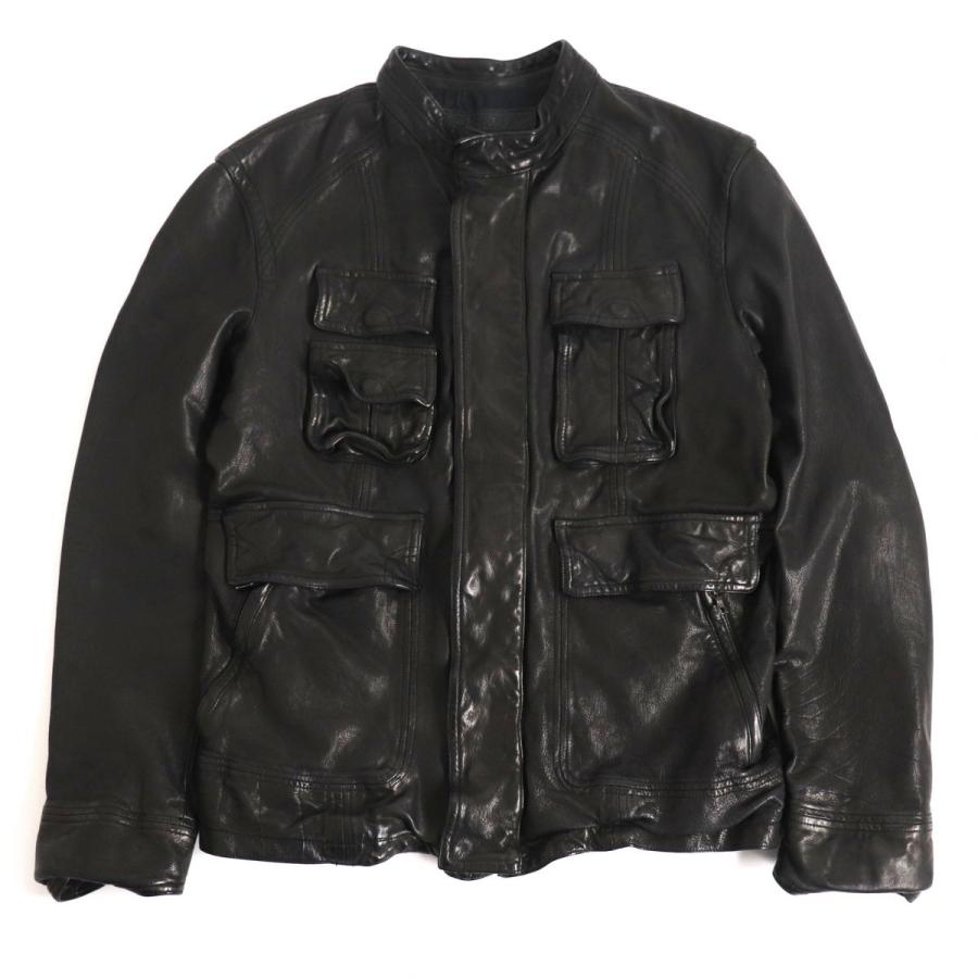 美品□ニールバレット SLIM FIT ウォッシャブル加工 スタンドカラー 