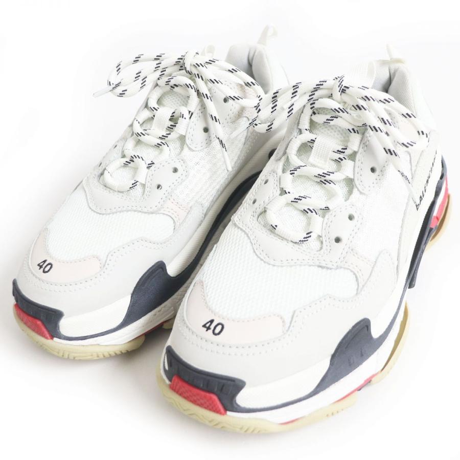 美品□BALENCIAGA/バレンシアガ 524037 Triple-S トリプルS レース 