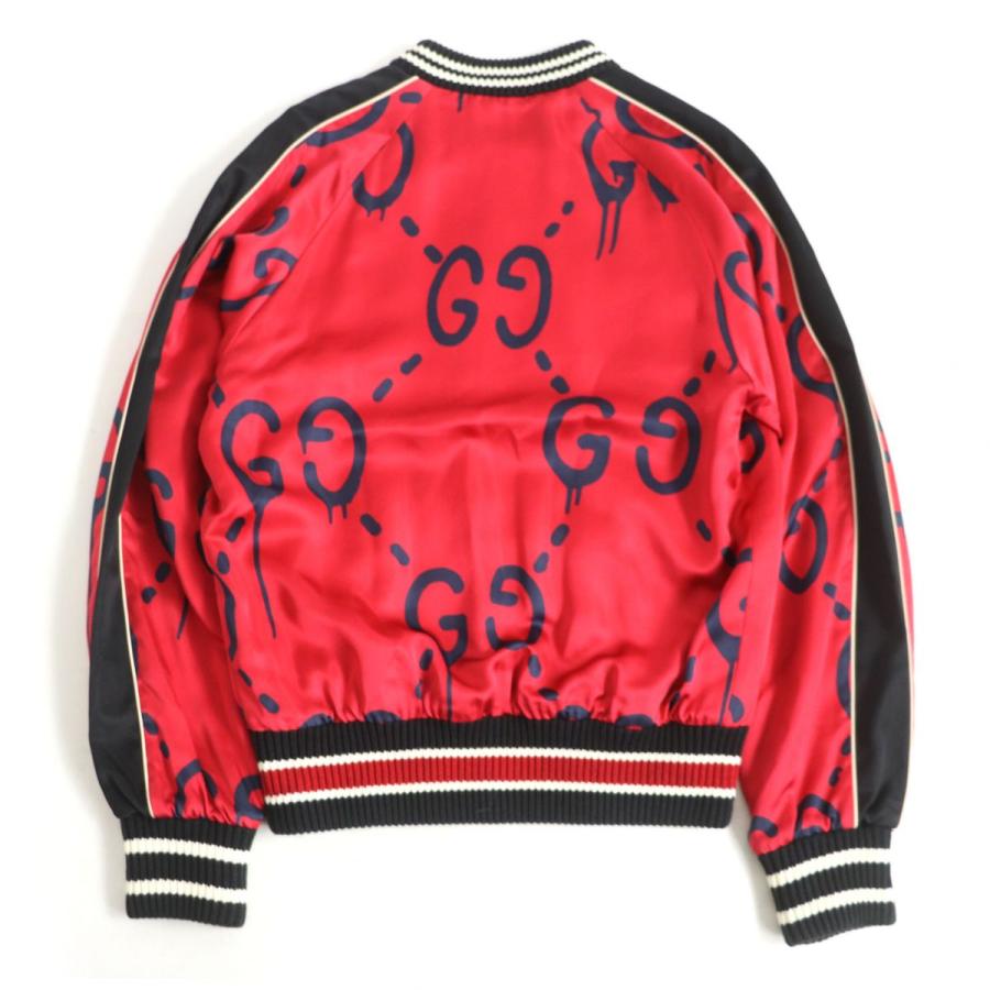 極美品□GUCCI/グッチ 453815 ゴースト シルク混 ラインデザイン