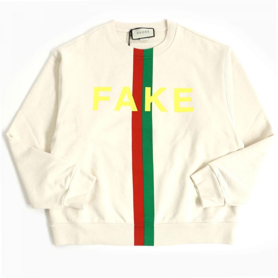 未使用品□GUCCI/グッチ 635847 FAKE NOT/ウェブライン プリント 