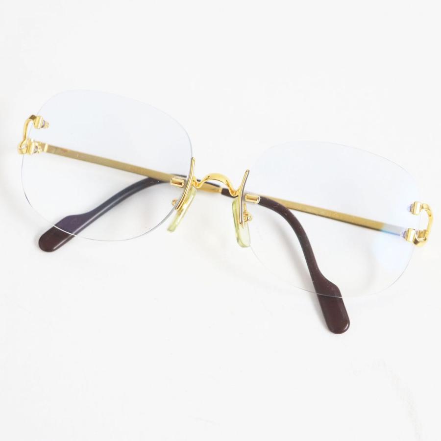 美品□Cartier/カルティエ 130 ツーポイント リムレス カラー 美品□Cartier/カルティエ 130 ツーポイント リムレス カラー