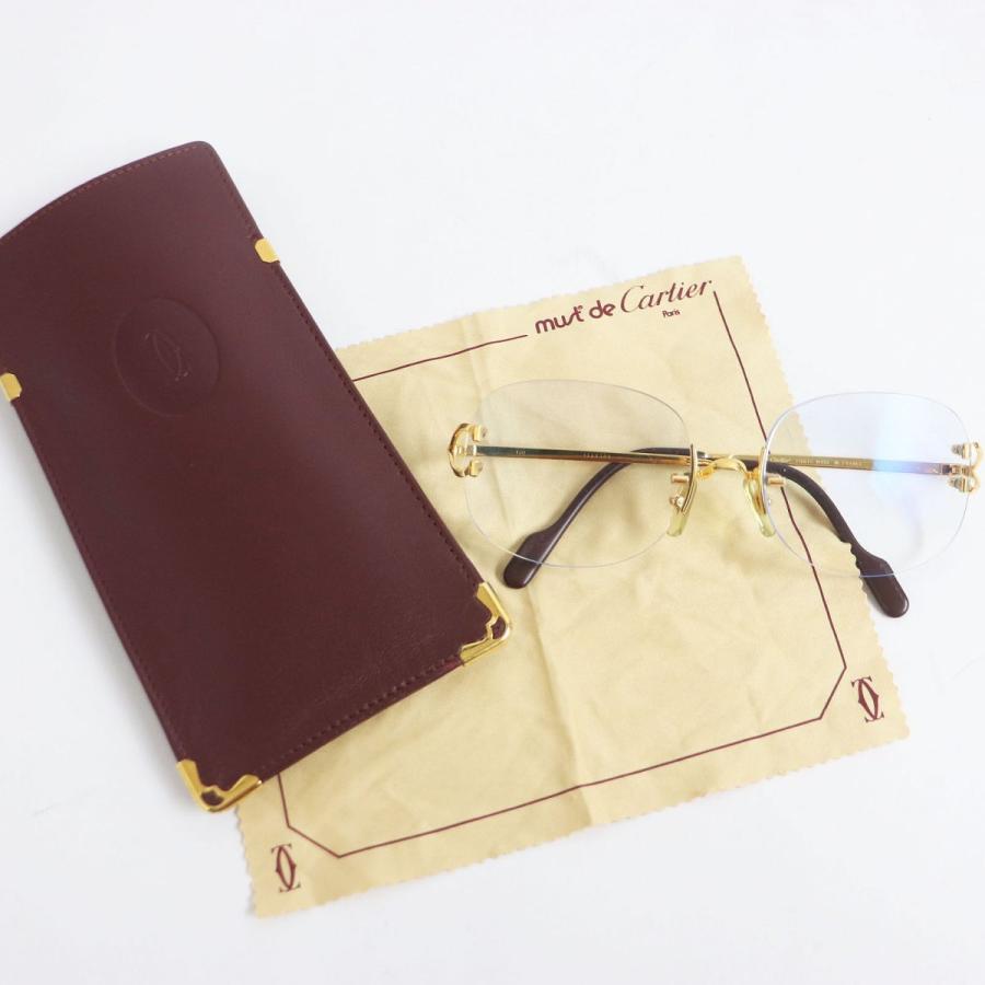 美品□Cartier/カルティエ 130 ツーポイント リムレス カラー 美品□Cartier/カルティエ 130 ツーポイント リムレス カラー