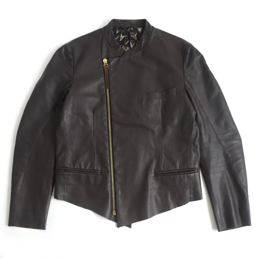美品□Paul Smith/ポールスミス 裏地総柄 ラム×カウレザー スタンド