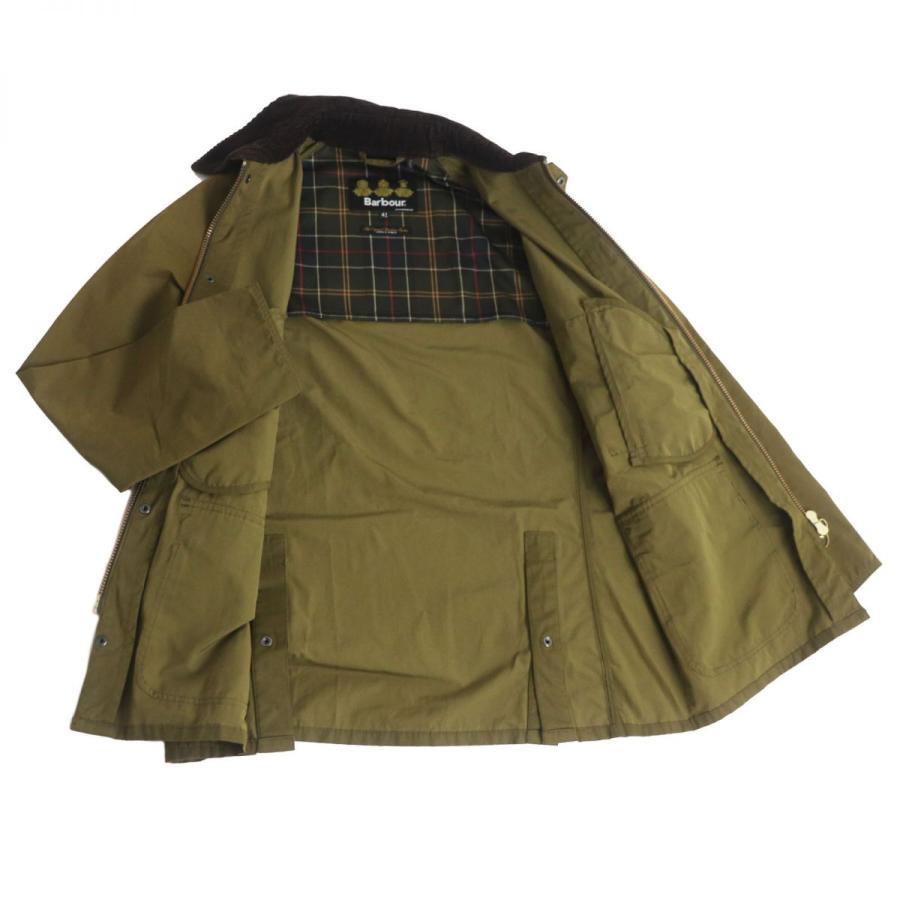 美品□Barbour/バブアー 2001121 BEDALE SL PEACHED 襟元コーデュロイ