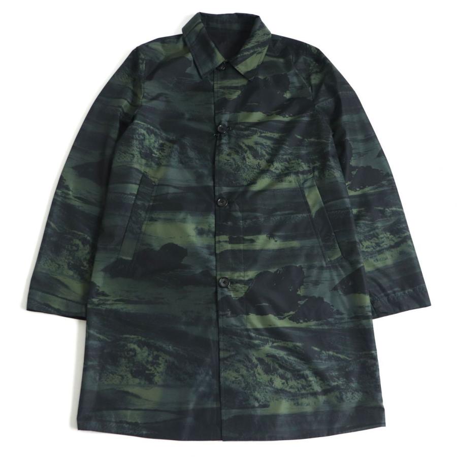未使用品PS Paul Smith/ポールスミス 無地/プリントデザイン リバーシブル ステンカラーコート 薄手 ブラック/カーキ L 正規品|brand-td-store|02