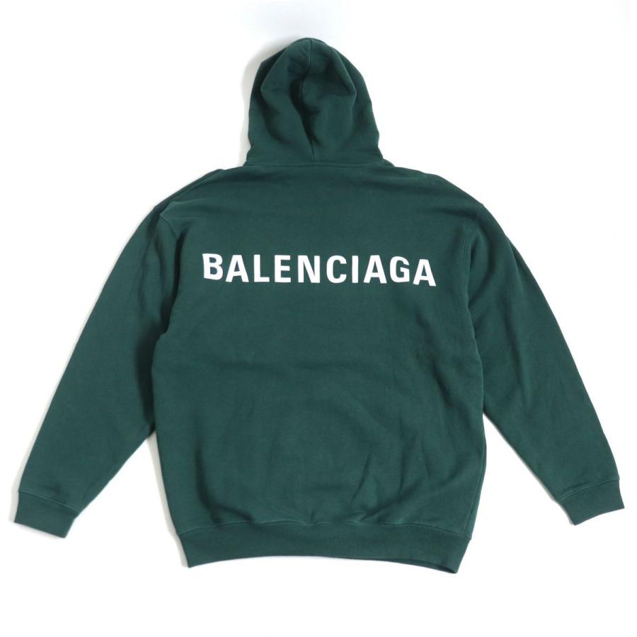 美品□19AW　BALENCIAGA/バレンシアガ　570798　バックロゴプリント　フーディー/プルオーバーパーカー　グリーン　XS　正規品　メンズ  : t07-st20429-09053 : GREENヤフーショッピング店 - 通販 - Yahoo!ショッピング