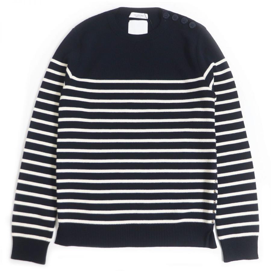 未使用品□VALENTINO/ヴァレンティノ NV3KC22H4J3 ボーダー柄 ロック 