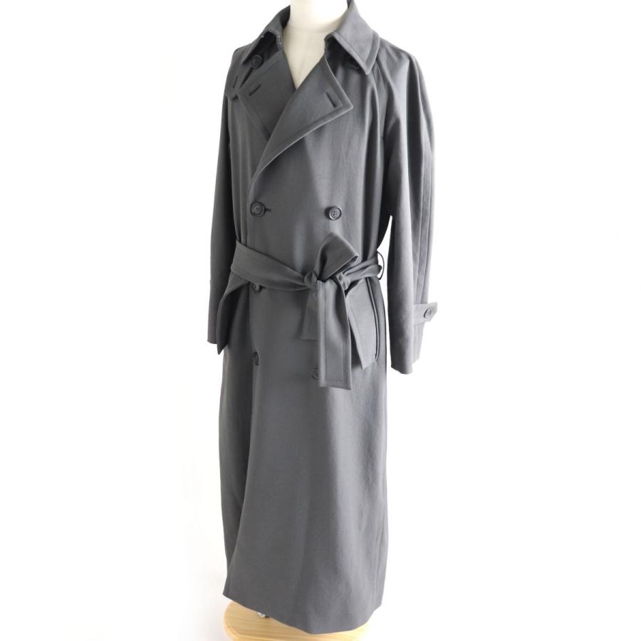 良品 黒タグ Giorgio Armani ジョルジオアルマーニ 薄手 トレンチコート ロングコート グレー 46 イタリア製 正規品 メンズ T08 St128 Greenヤフーショッピング店 通販 Yahoo ショッピング